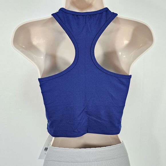 Fabletics Lexi Midi Sports Bra Ink Blue Removable Cups Racer Back Size S - Picture 3 of 7